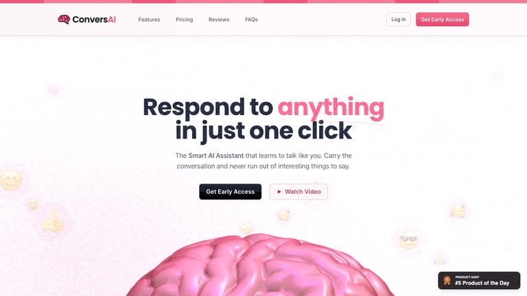 ConversAI website homepage screenshot
