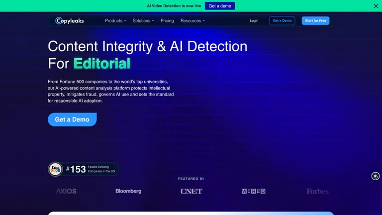 Copyleaks website homepage screenshot
