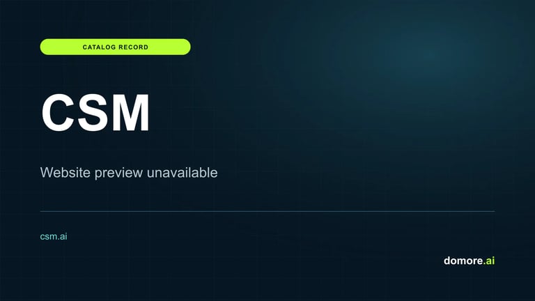 CSM catalog placeholder — website preview unavailable