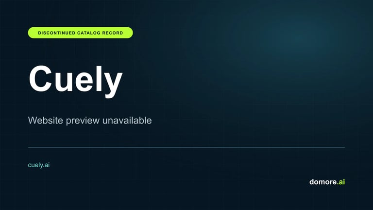 Cuely catalog placeholder — website preview unavailable