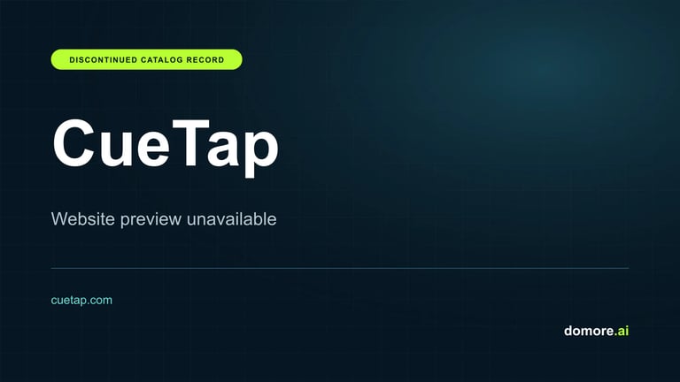 CueTap catalog placeholder — website preview unavailable