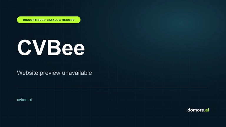CVBee catalog placeholder — website preview unavailable
