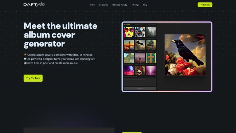 Daft Art website homepage screenshot