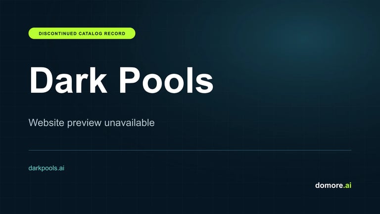 Dark Pools catalog placeholder — website preview unavailable