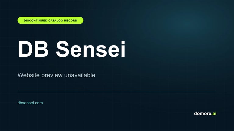 DB Sensei catalog placeholder — website preview unavailable
