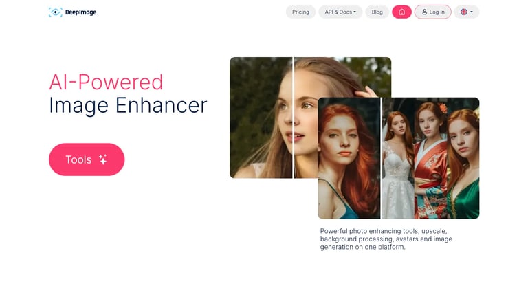 Deep-Image.ai website homepage screenshot