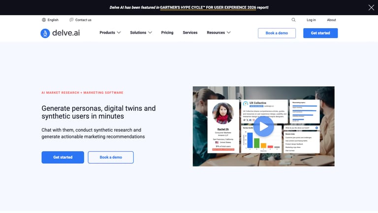 Delve AI website homepage screenshot