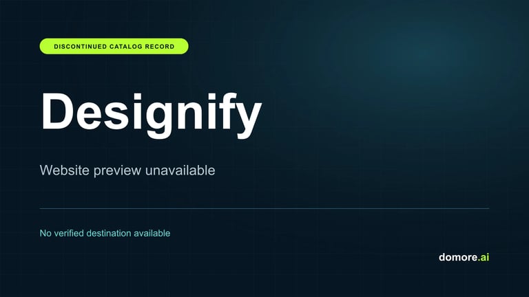 Designify catalog placeholder — website preview unavailable