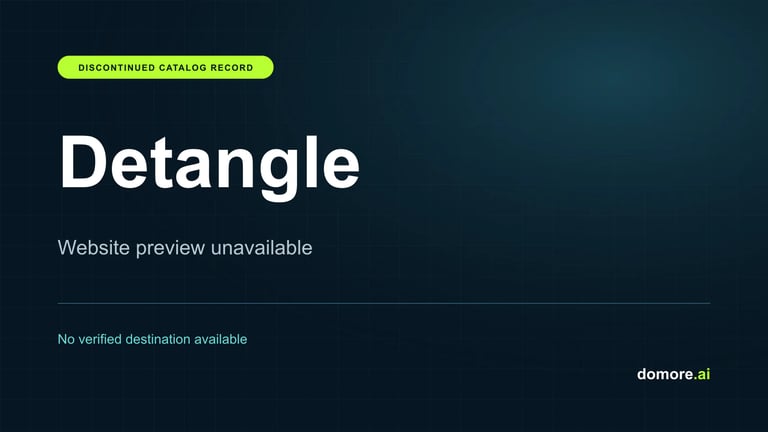 Detangle catalog placeholder — website preview unavailable
