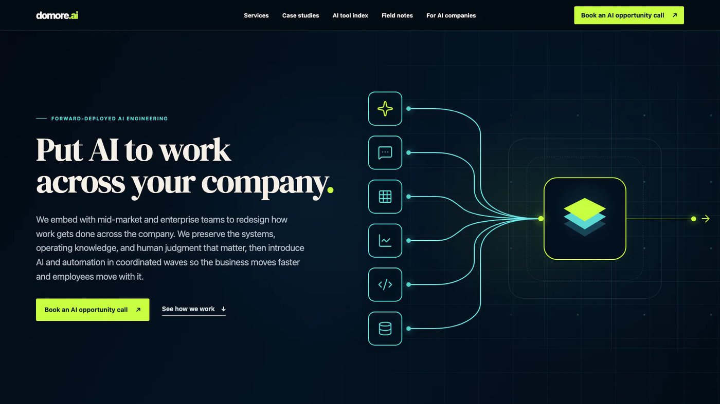 DoMore.ai website homepage screenshot