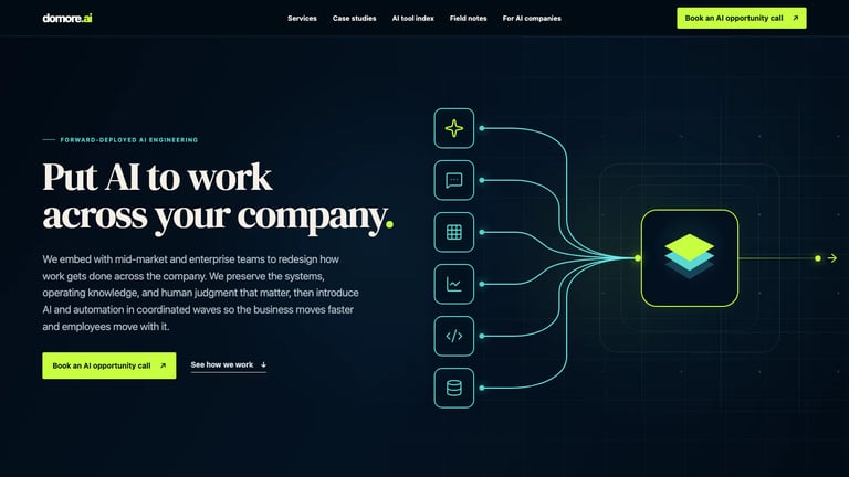 DoMore.ai website homepage screenshot