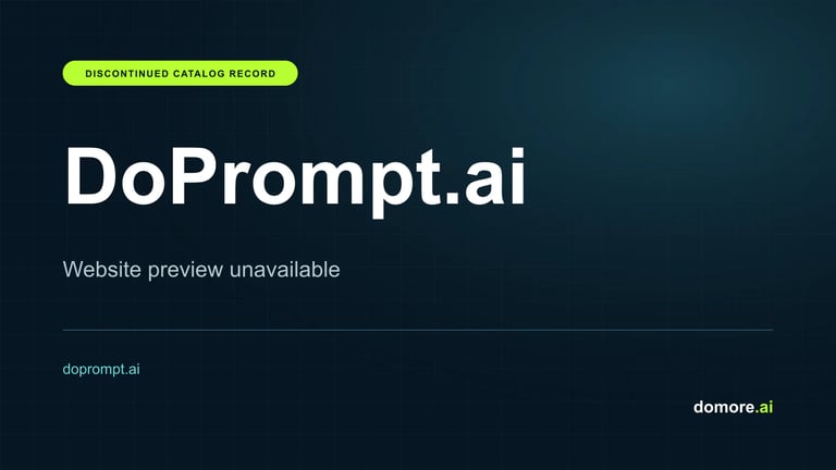 DoPrompt.ai catalog placeholder — website preview unavailable