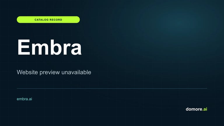 Embra catalog placeholder — website preview unavailable