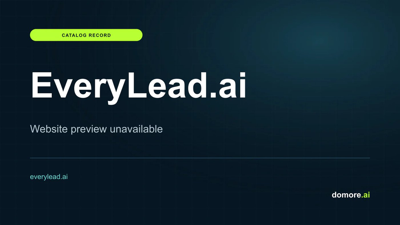 EveryLead.ai catalog placeholder — website preview unavailable