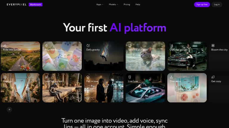 Everypixel Workroom website homepage screenshot