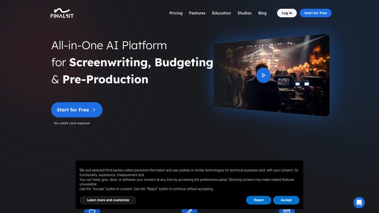 FinalBit website homepage screenshot