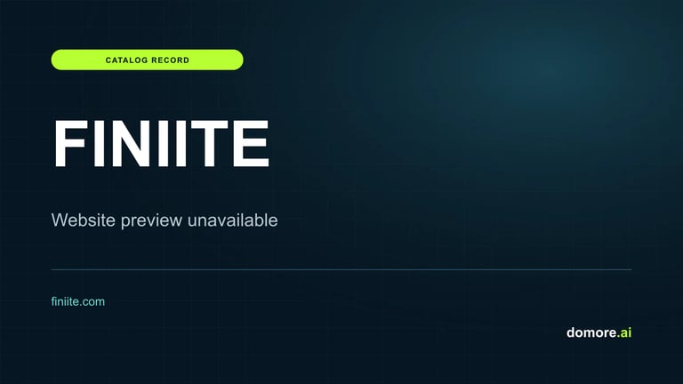 FINIITE catalog placeholder — website preview unavailable