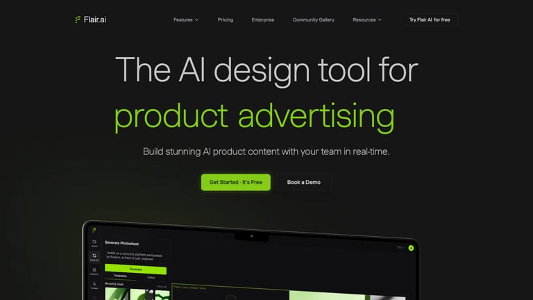Flair.ai website homepage screenshot