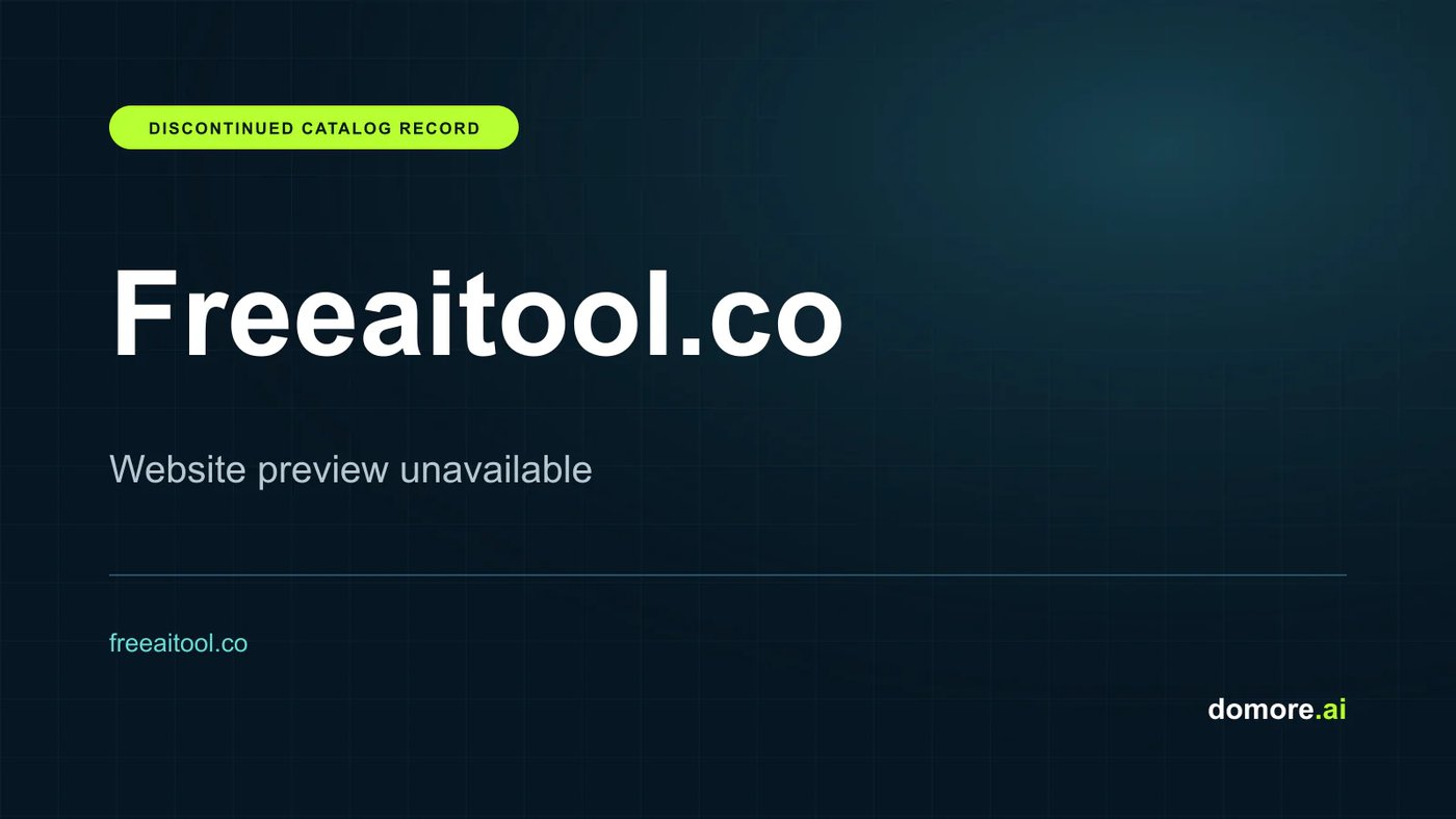 Freeaitool.co catalog placeholder — website preview unavailable