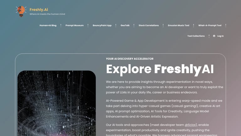 Freshly.ai website homepage screenshot