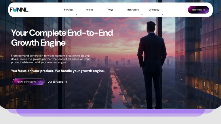 FunnL website homepage screenshot