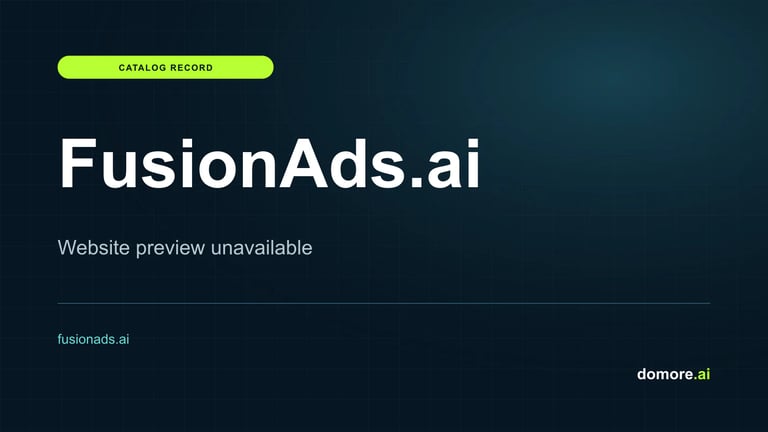 FusionAds.ai catalog placeholder — website preview unavailable