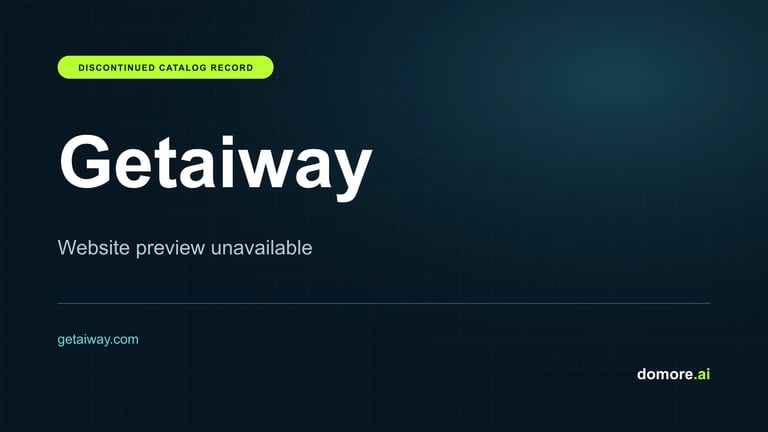 Getaiway catalog placeholder — website preview unavailable