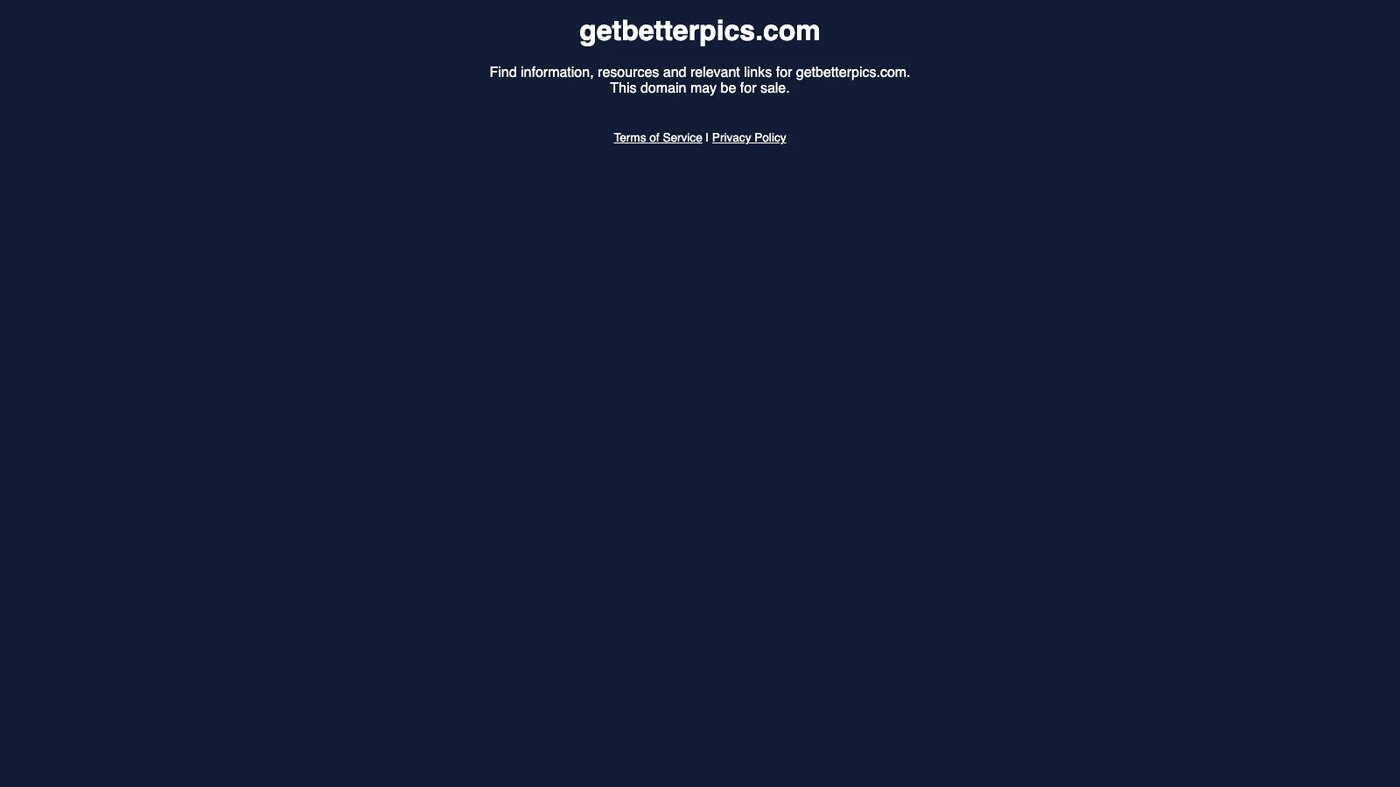 GetBetterPics website homepage screenshot