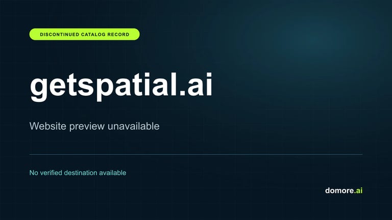 getspatial.ai catalog placeholder — website preview unavailable