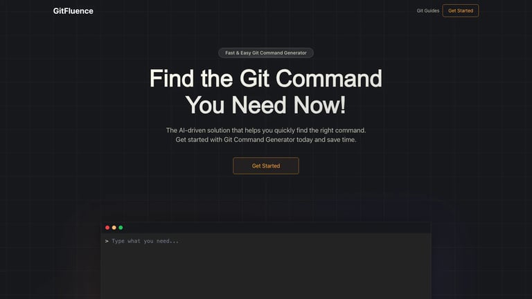 GitFluence website homepage screenshot