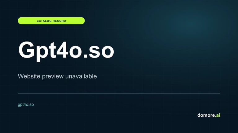Gpt4o.so catalog placeholder — website preview unavailable