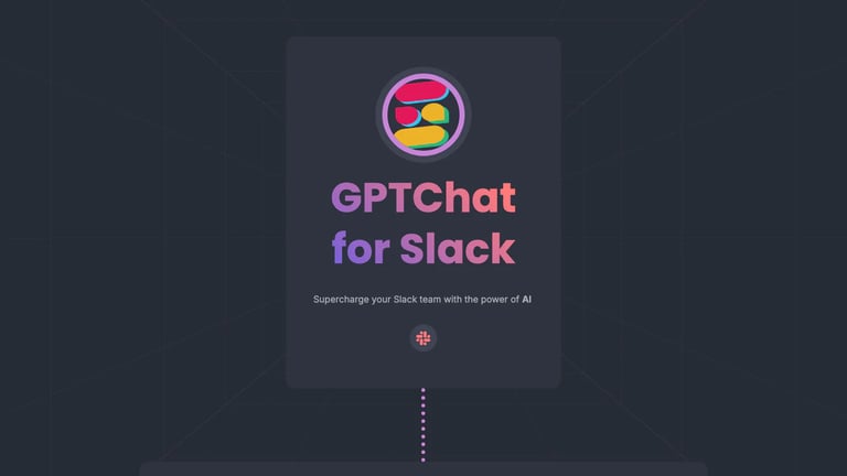 GPTChat for Slack website homepage screenshot