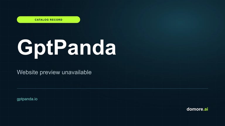 GptPanda catalog placeholder — website preview unavailable