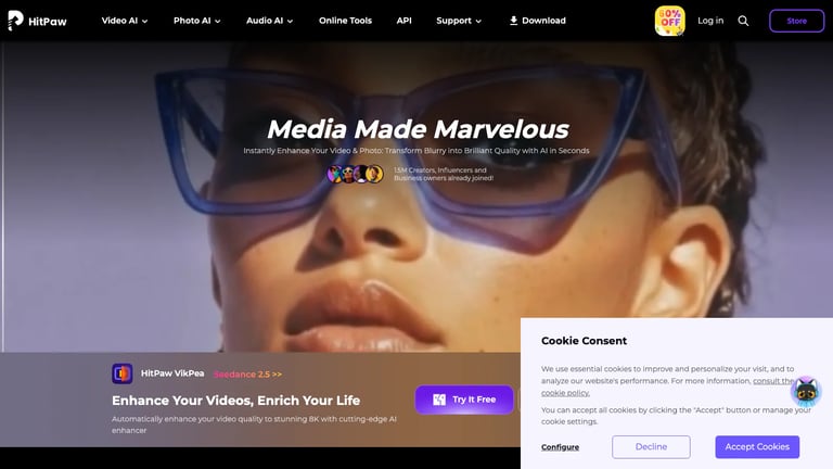 HitPaw website homepage screenshot