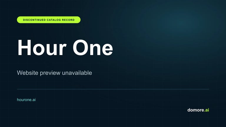 Hour One catalog placeholder — website preview unavailable