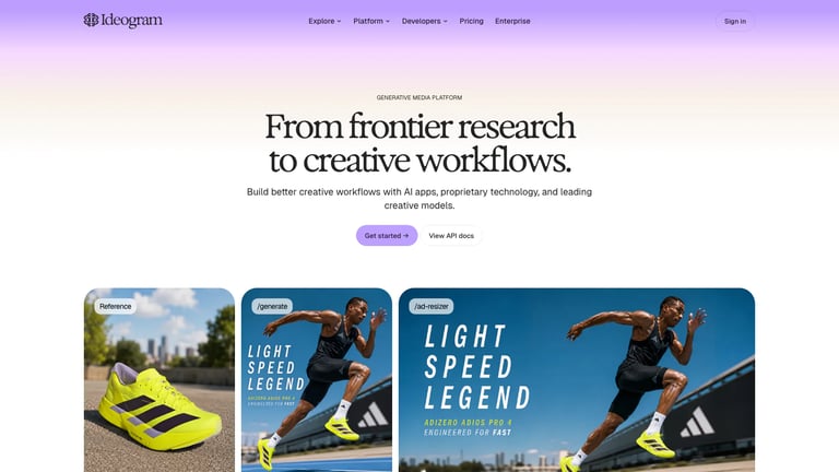 Ideogram website homepage screenshot