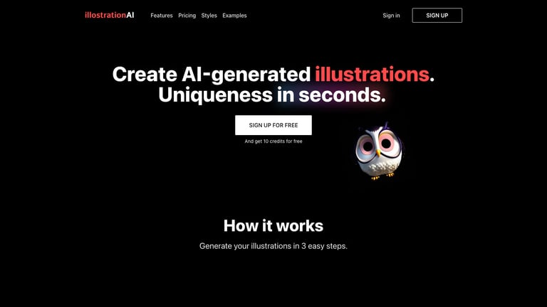 Illostration website homepage screenshot