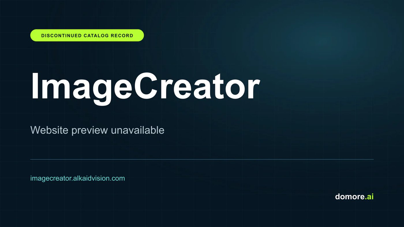 ImageCreator catalog placeholder — website preview unavailable