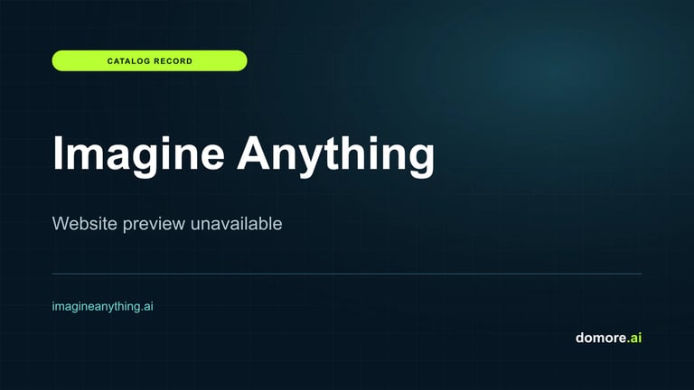 Imagine Anything catalog placeholder — website preview unavailable