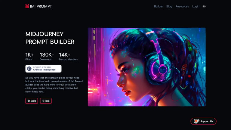 IMI Prompt website homepage screenshot