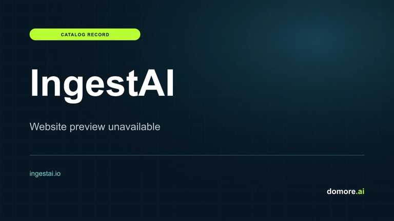 IngestAI catalog placeholder — website preview unavailable
