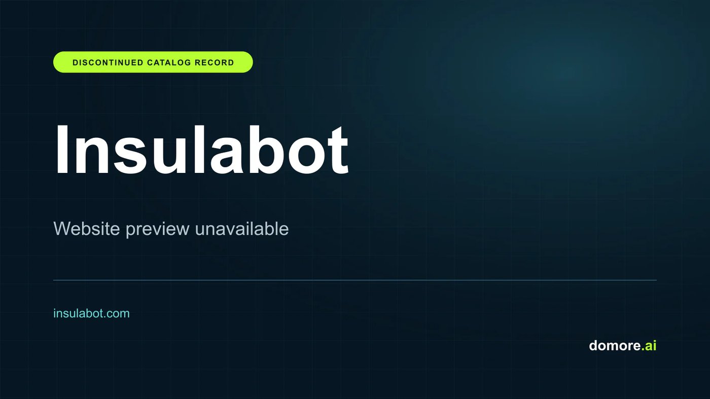 Insulabot catalog placeholder — website preview unavailable