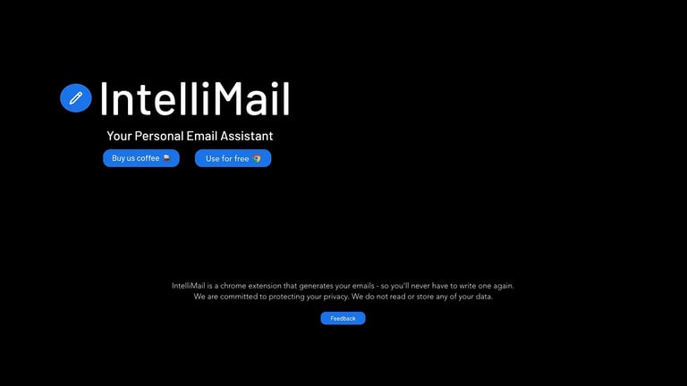 IntelliMail website homepage screenshot