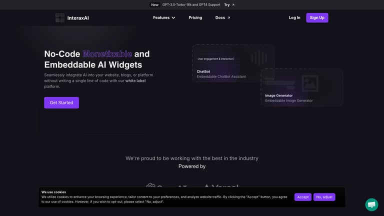 InteraxAI website homepage screenshot