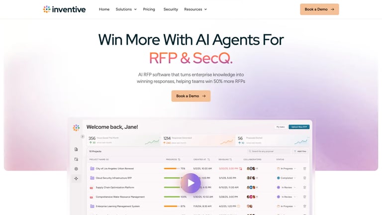 Inventive AI website homepage screenshot