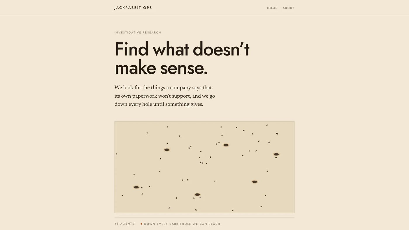 JackrabbitOps website homepage screenshot