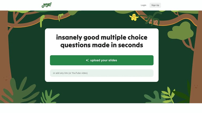 Jungle website homepage screenshot