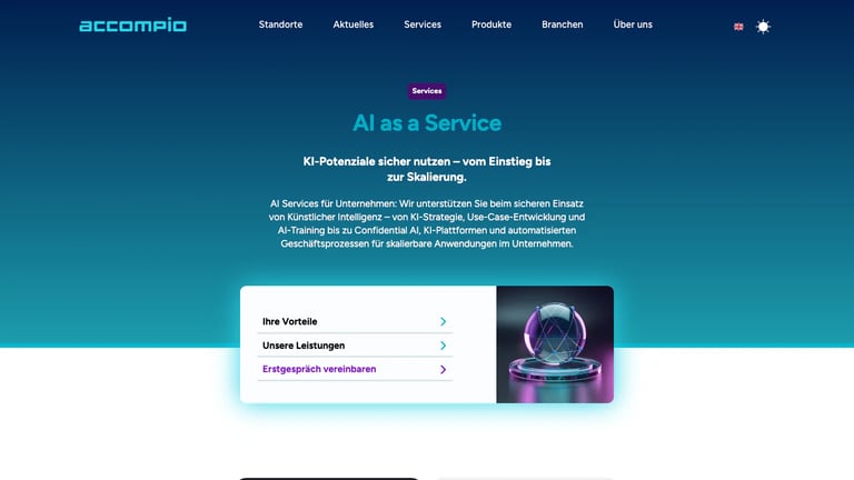Kern AI website homepage screenshot