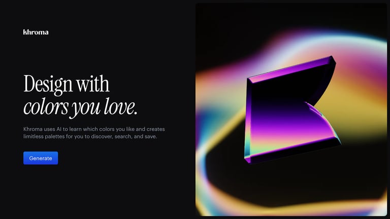 Khroma website homepage screenshot