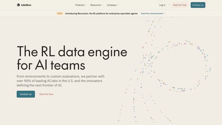 Labelbox website homepage screenshot